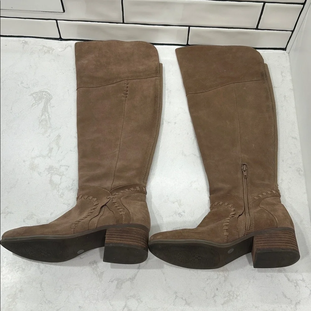 Vince Camuto Over the Knee Suede Leather Block Heel Kenvesha Boho Riding Boot